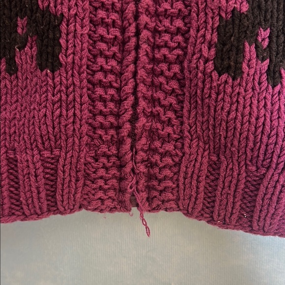 Vintage Betsey Johnson Purple Cat Knit Cardigan Sweater - Picture 4 of 6